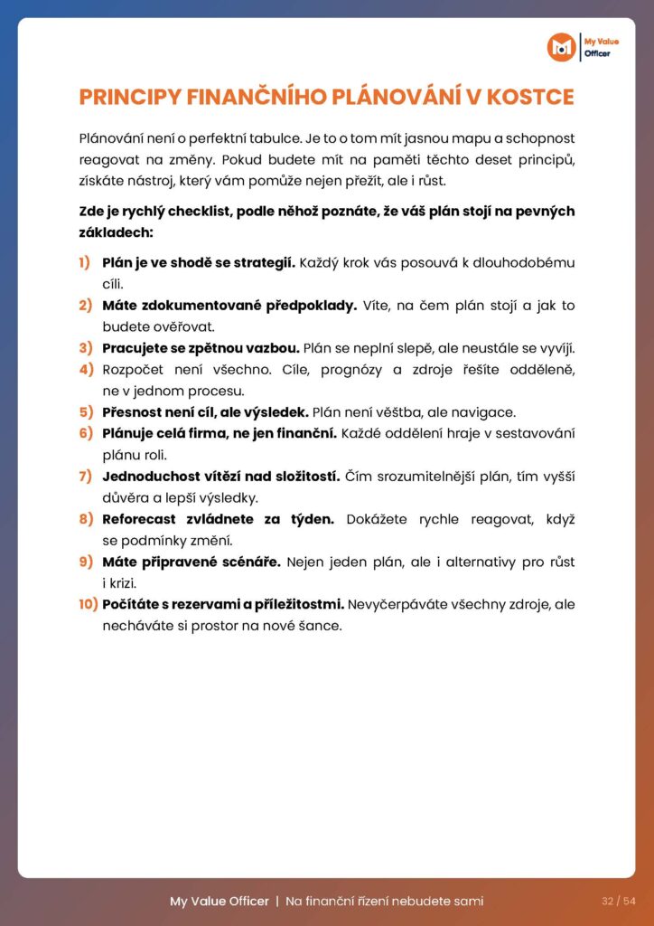My Value Officer - Ebook - Jak vytvořit finanční plán pro rok 2026 - Ukázka 2