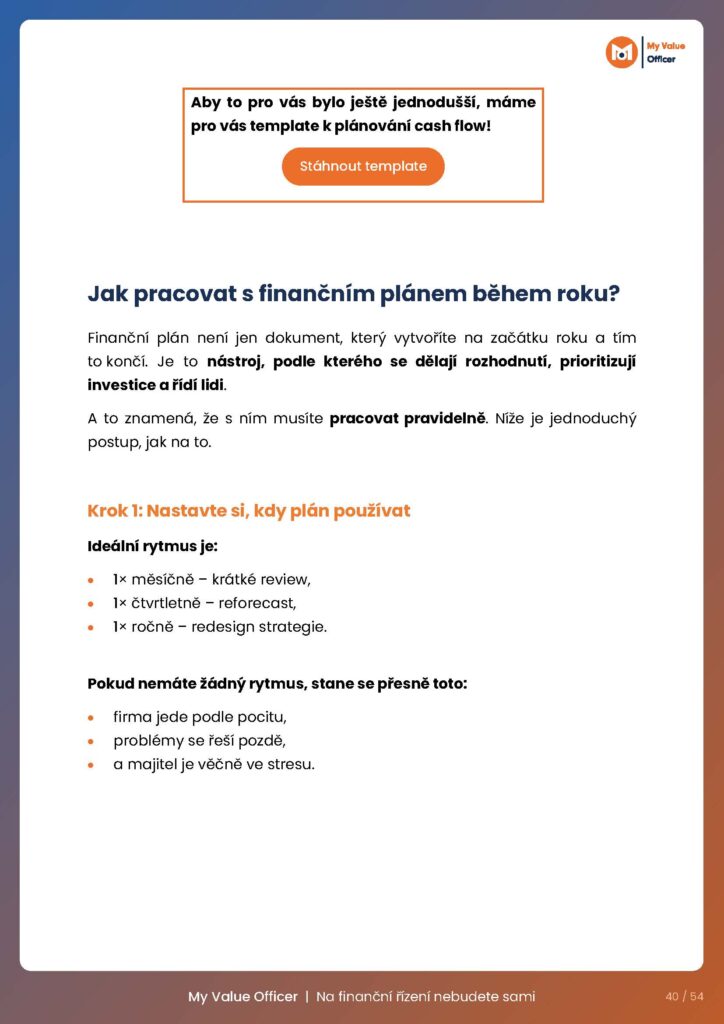 My Value Officer - Ebook - Jak vytvořit finanční plán pro rok 2026 - Ukázka 4