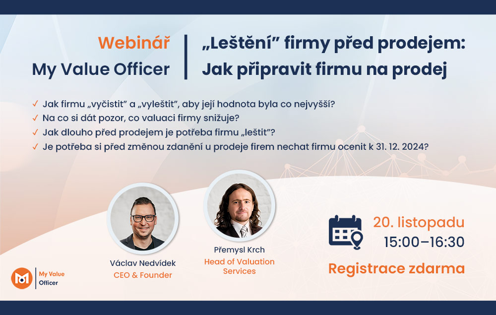 Webinář 20. 11. 2024 – Jak připravit firmu na prodej