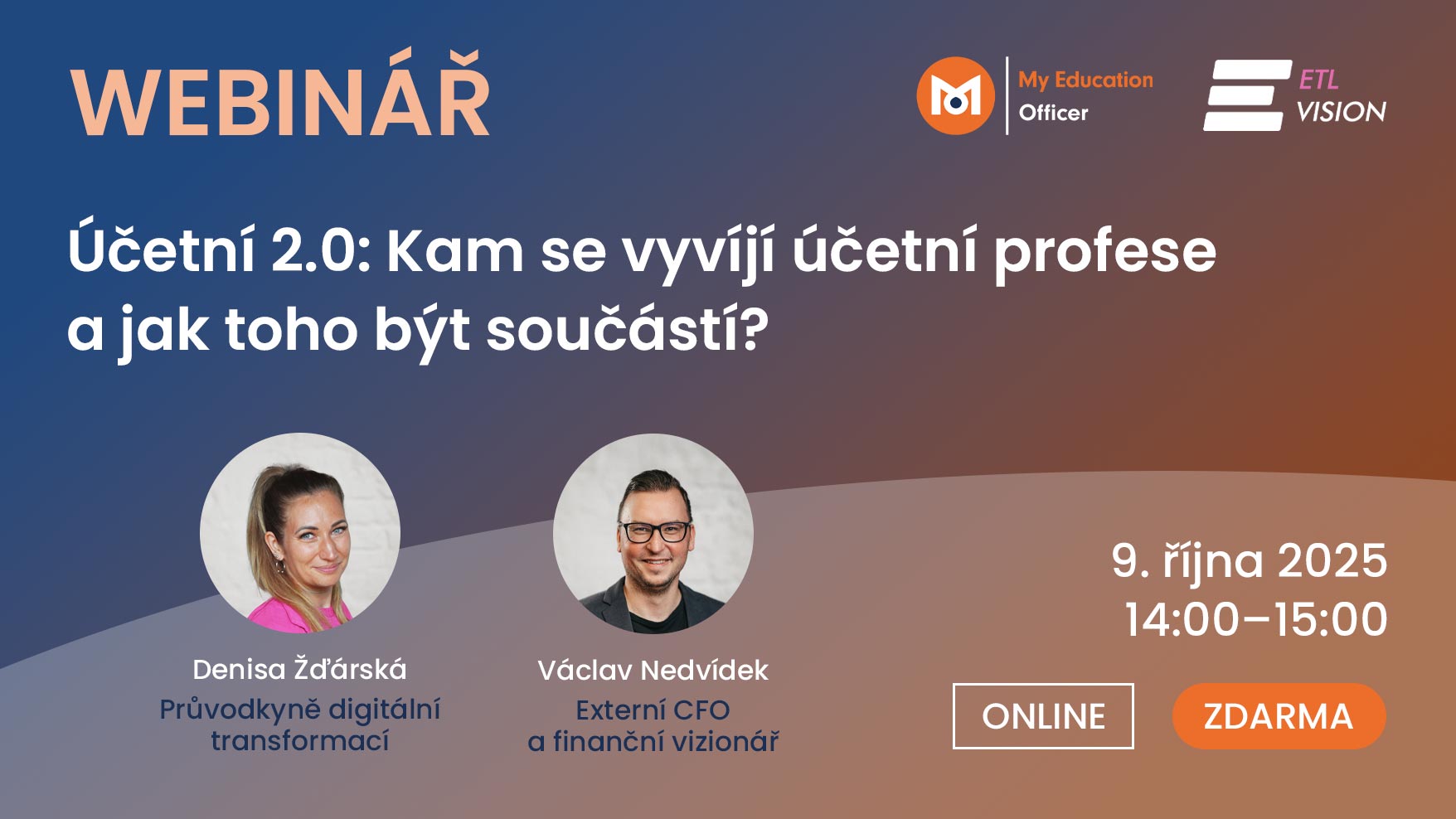 Webinář 9. 10. 2025 - Účetní 2.0: Kam se vyvíjí účetní profese?