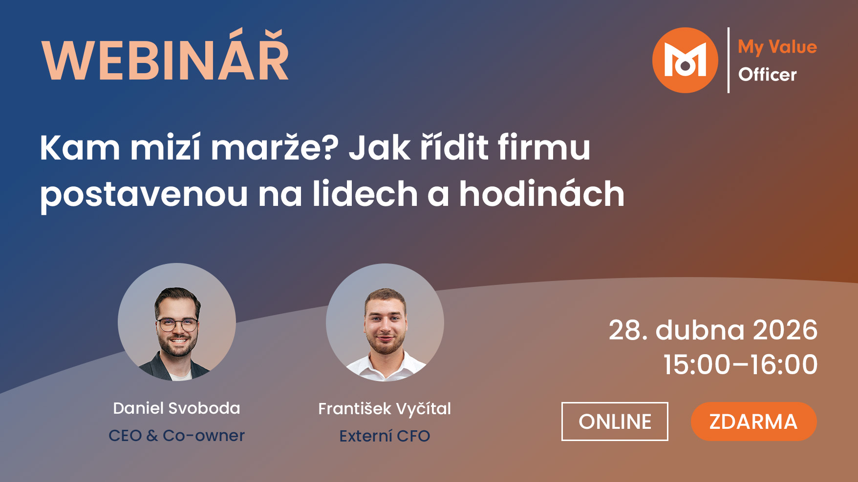 Webinář 28. 4. 2026 - Kam mizí marže? Jak řídit firmu postavenou na lidech a hodinách