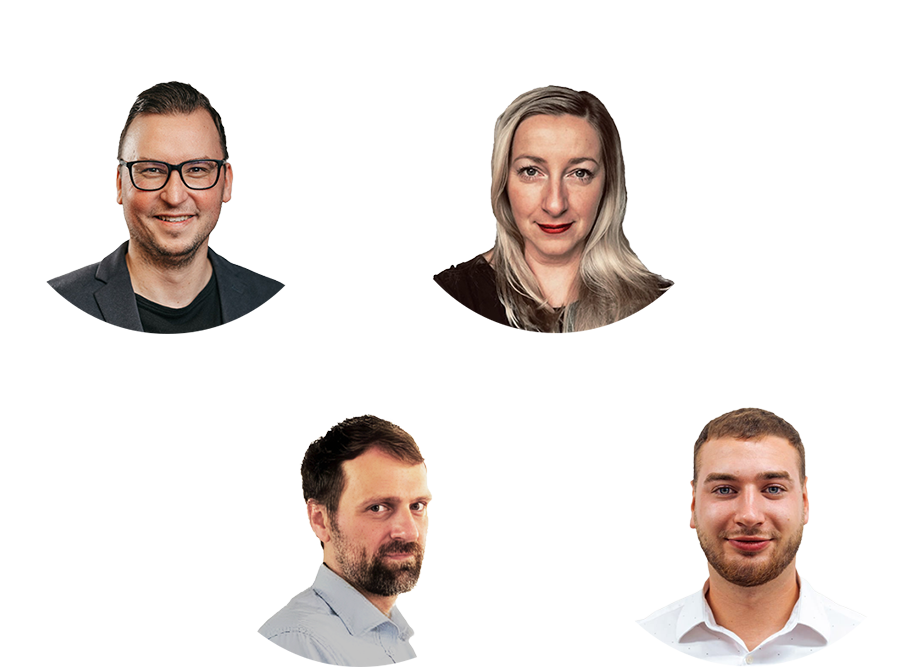 Václav Nedvídek, Michal Borovka, Lenka Handlířová, David Prušák