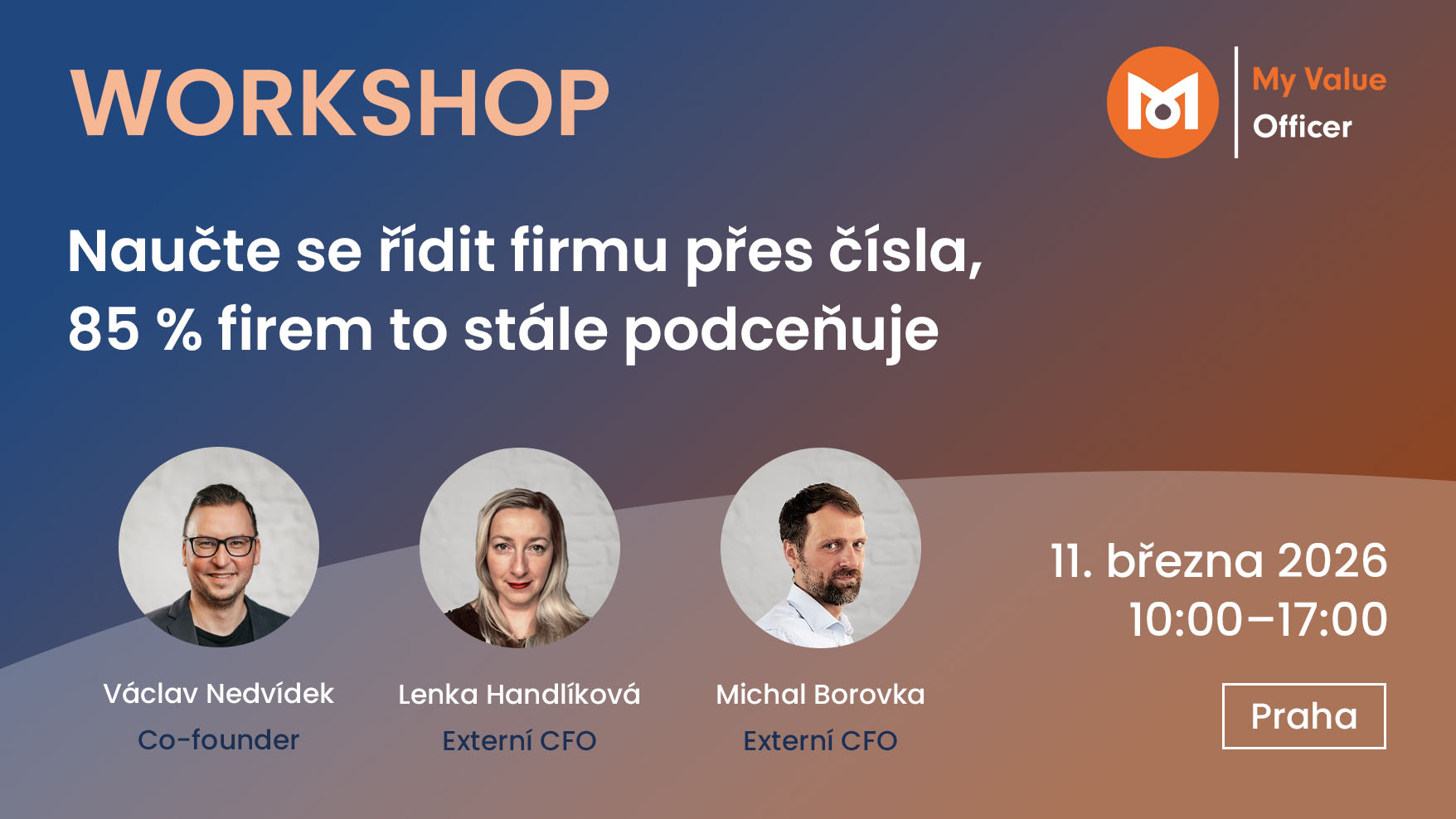 Intenzivní workshop 11. 03. 2026 – Naučte se řídit firmu přes čísla